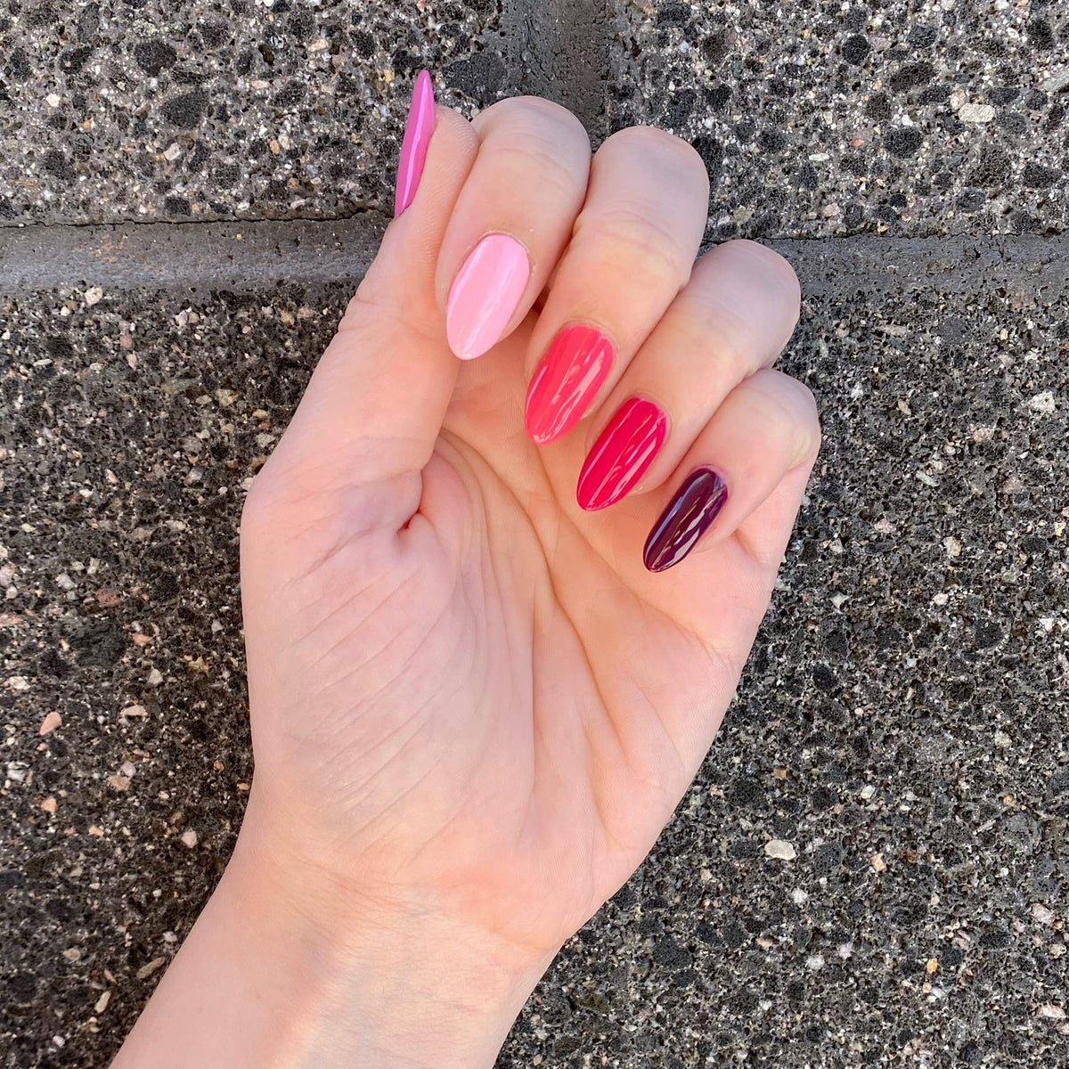 Close-up of Dazzle Dry Heart of Fire mini lacquer