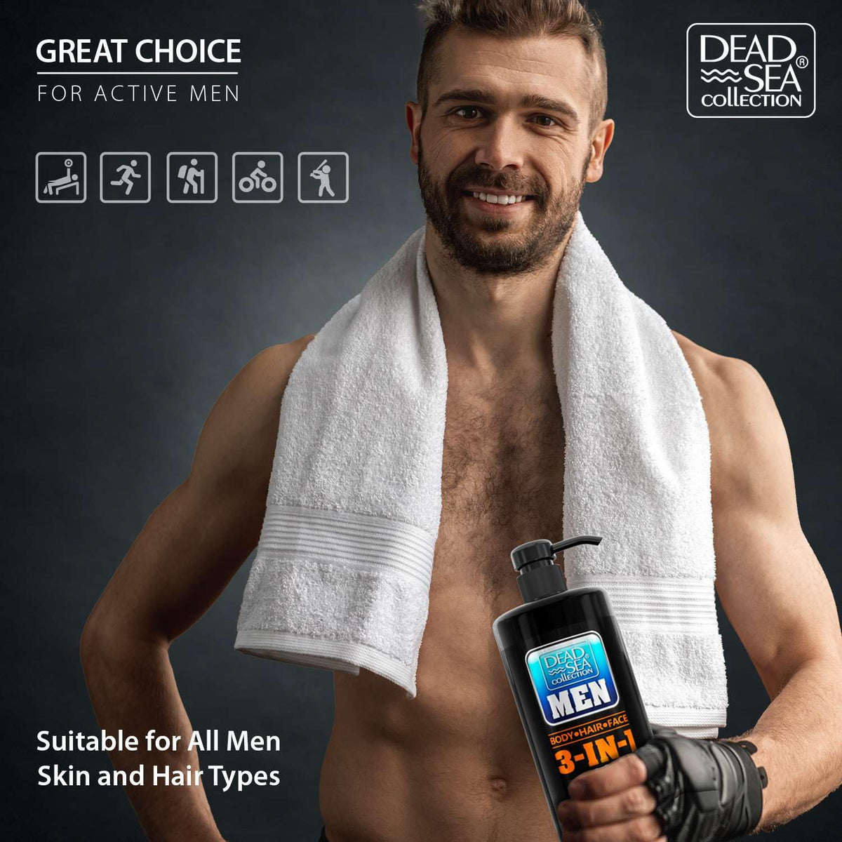 Close-up of Dead Sea minerals in body wash