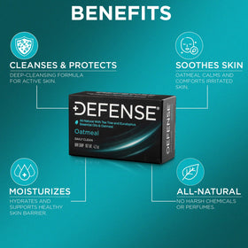 Close-up of Defense Soap Oatmeal Bar Soap texture