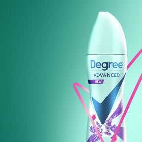 Close-up of Degree Antiperspirant Deodorant Dry Spray Lavender & Waterlily nozzle