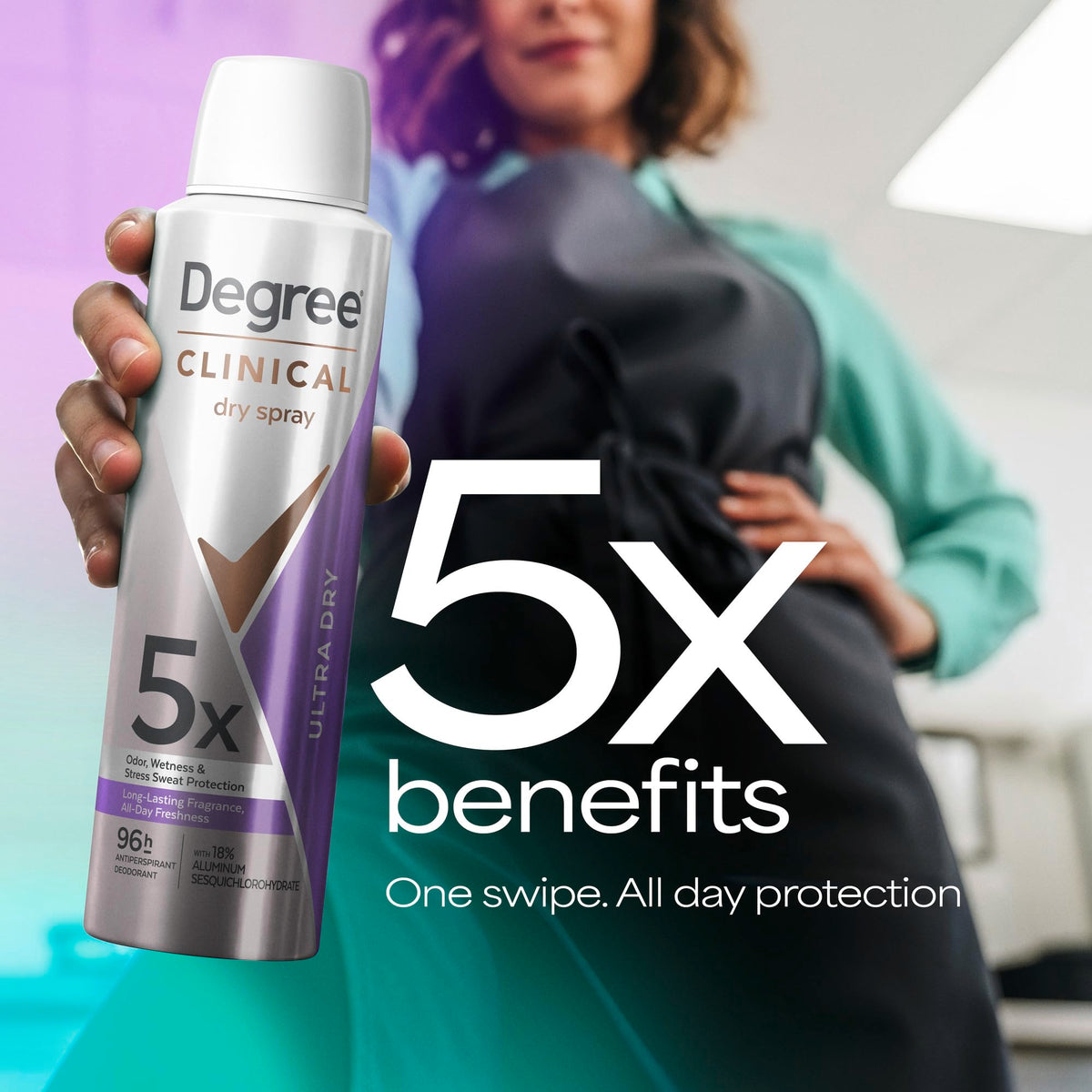 Close-up of Degree Clinical Antiperspirant Deodorant Dry Spray nozzle