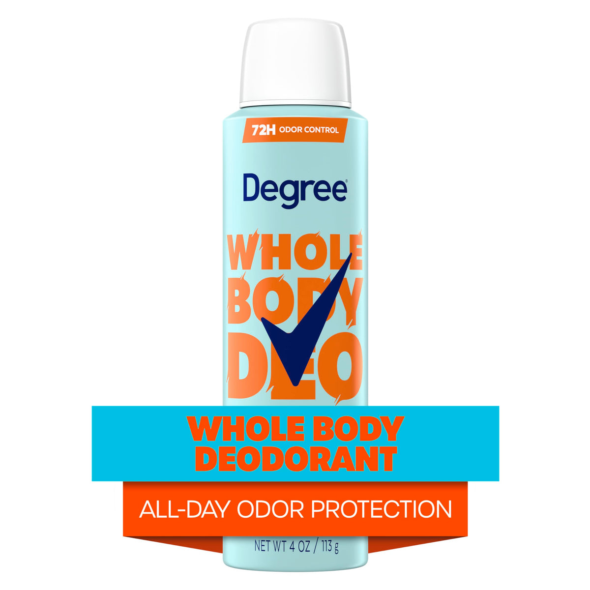 Close-up of Degree deodorant spray nozzle for easy application