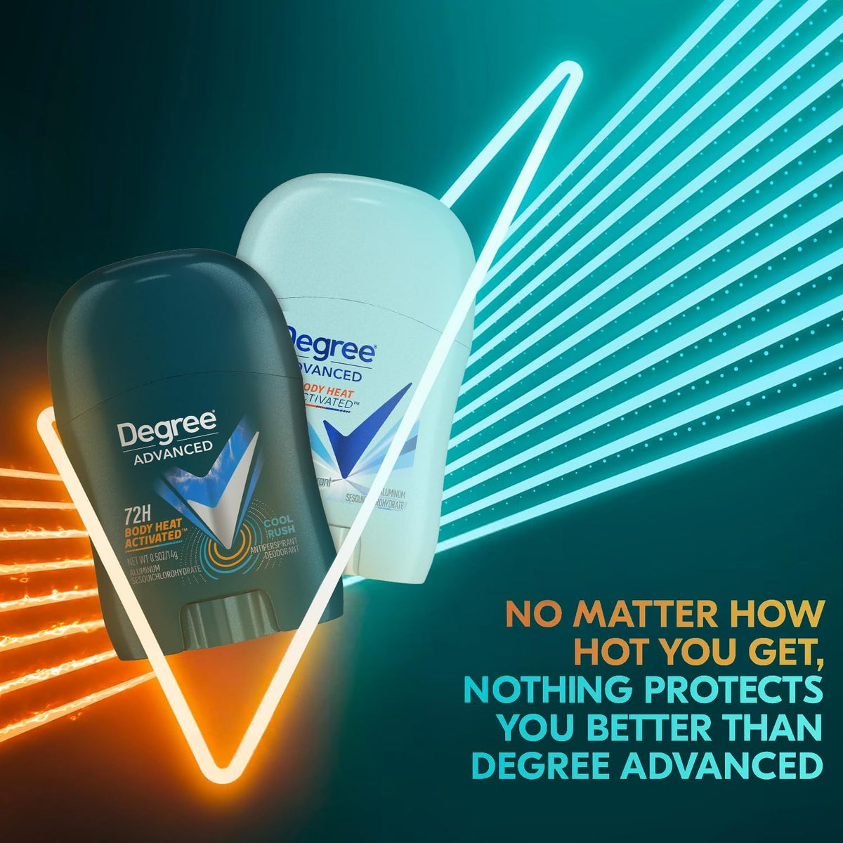 Close-up of Degree deodorant stick with Cool Rush scent
