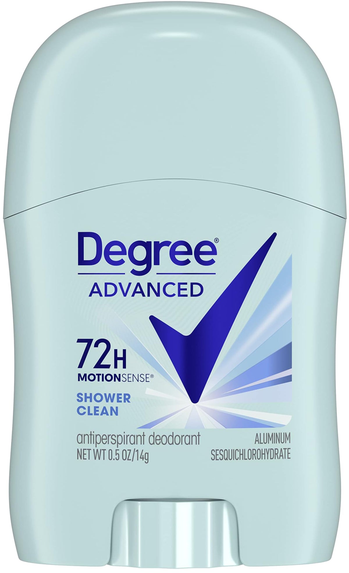 Close-up of Degree deodorant stick with Shower Clean scent