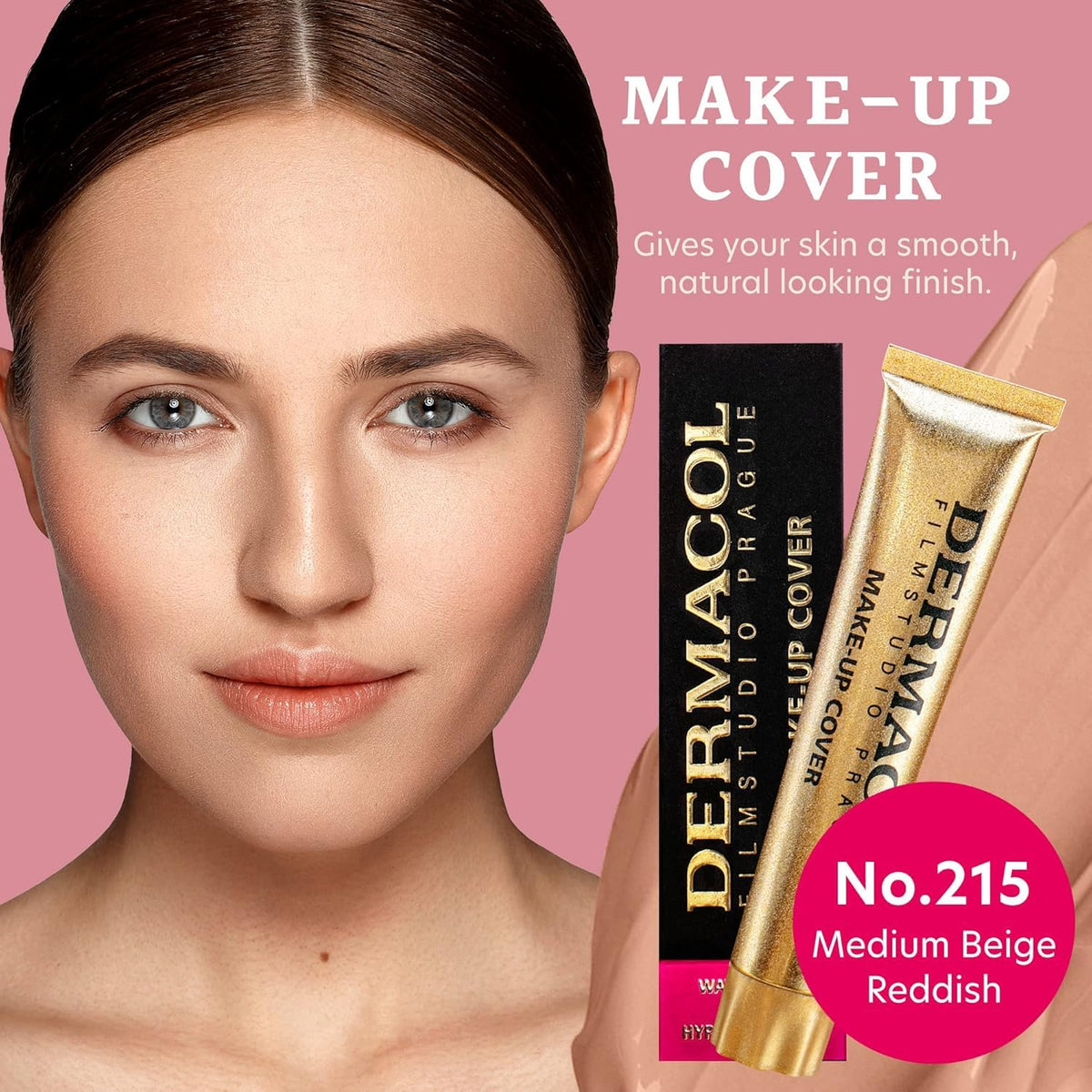 Close-up of Dermacol Full Coverage Foundation No.215 texture