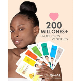 Close-up of DERMAL essence sheet mask with Aloe ingredient