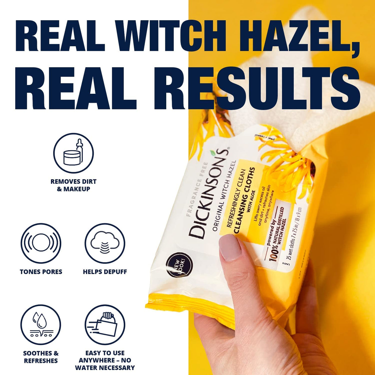 Close-up of Dickinson's Witch Hazel Cleansing Cloths texture