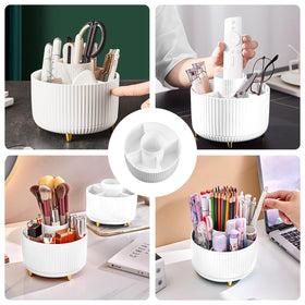 Close-up of Diesisa Makeup Brush Holder Organizer rotating feature