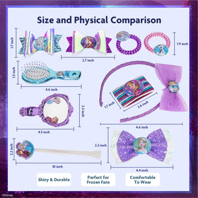 Close-up of Disney Frozen hair bows and ties