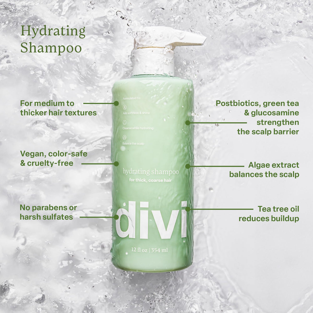 Close-up of Divi Hydrating Shampoo texture