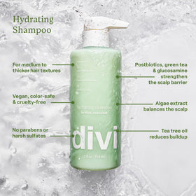 Close-up of Divi Hydrating Shampoo texture