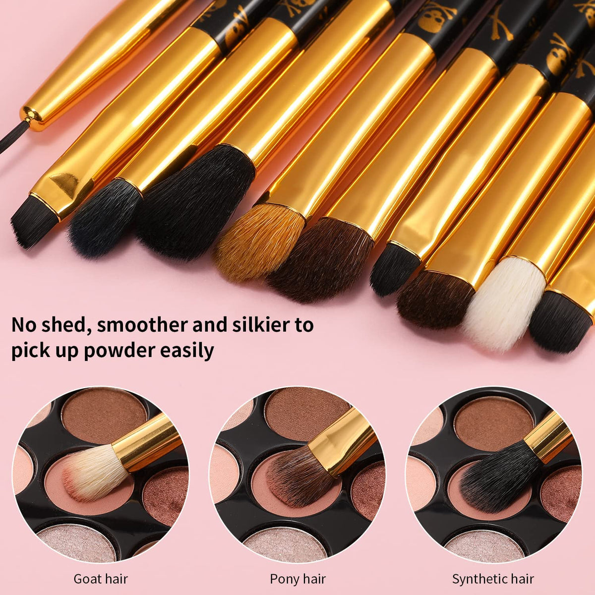 Close-up of docolor blending brush from the set