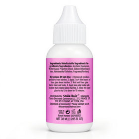 Close-up of Dolahair Lace Glue drying clear
