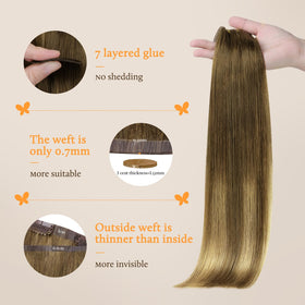 Close-up of DOORES Clip in Hair Extensions texture