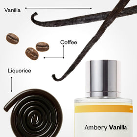 Close-up of Dossier Ambery Vanilla Eau de Parfum sprayer