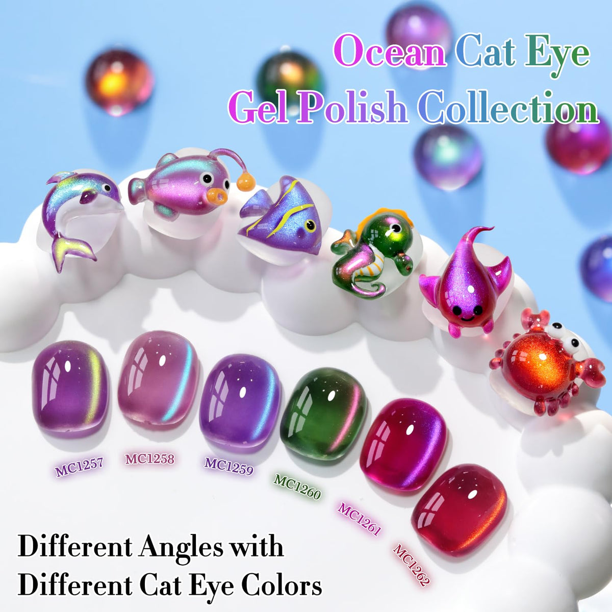 Close-up of Double Rhythm Cat Eye Gel Nail Polish bottle in burgundy