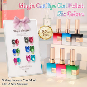 Close-up of Double Rhythm Gel Nail Polish bottle showing glitter texture