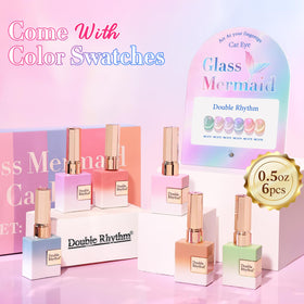 Close-up of Double Rhythm Gel Nail Polish bottle with shimmer