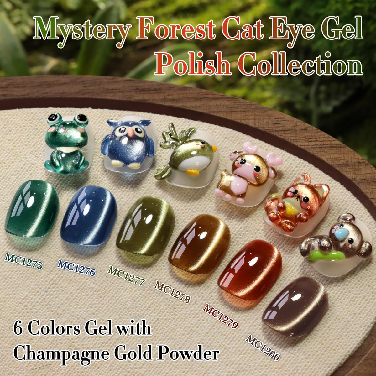 Close-up of Double Rhythm Gel Nail Polish bottles