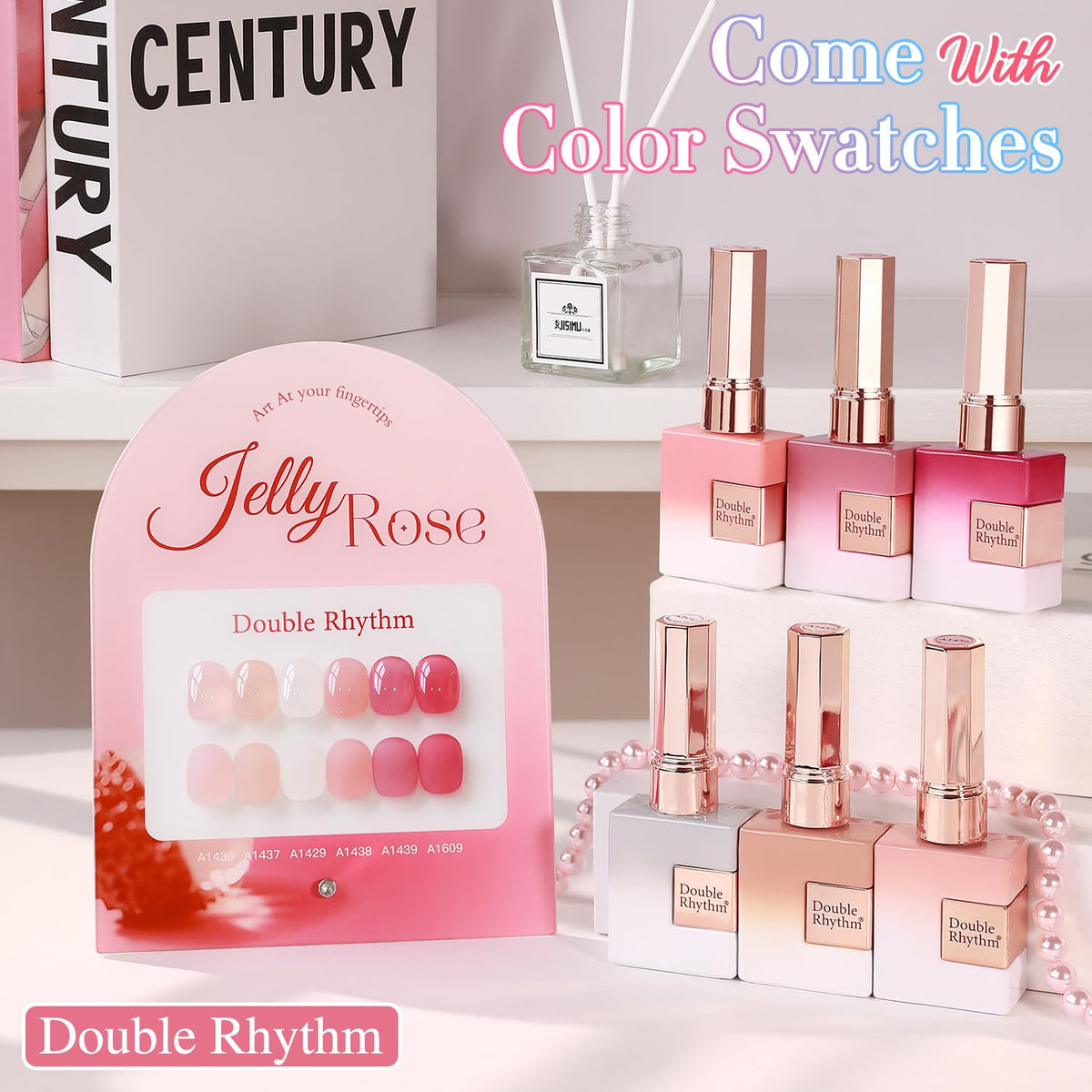 Close-up of Double Rhythm Gel Polish bottle in Milky White