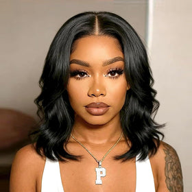 Close-up of Douyin bob wig showing Swiss HD lace and natural hairline