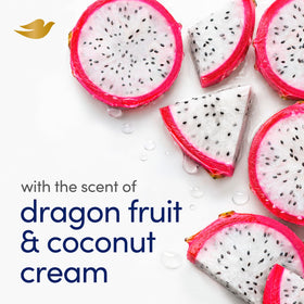 Close-up of Dove Dragon Fruit Beauty Bar Soap on a dish