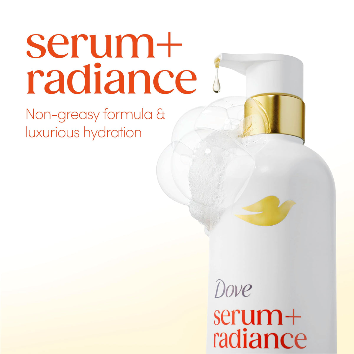 Close-up of Dove Radiance Shower Oil Body Wash pump