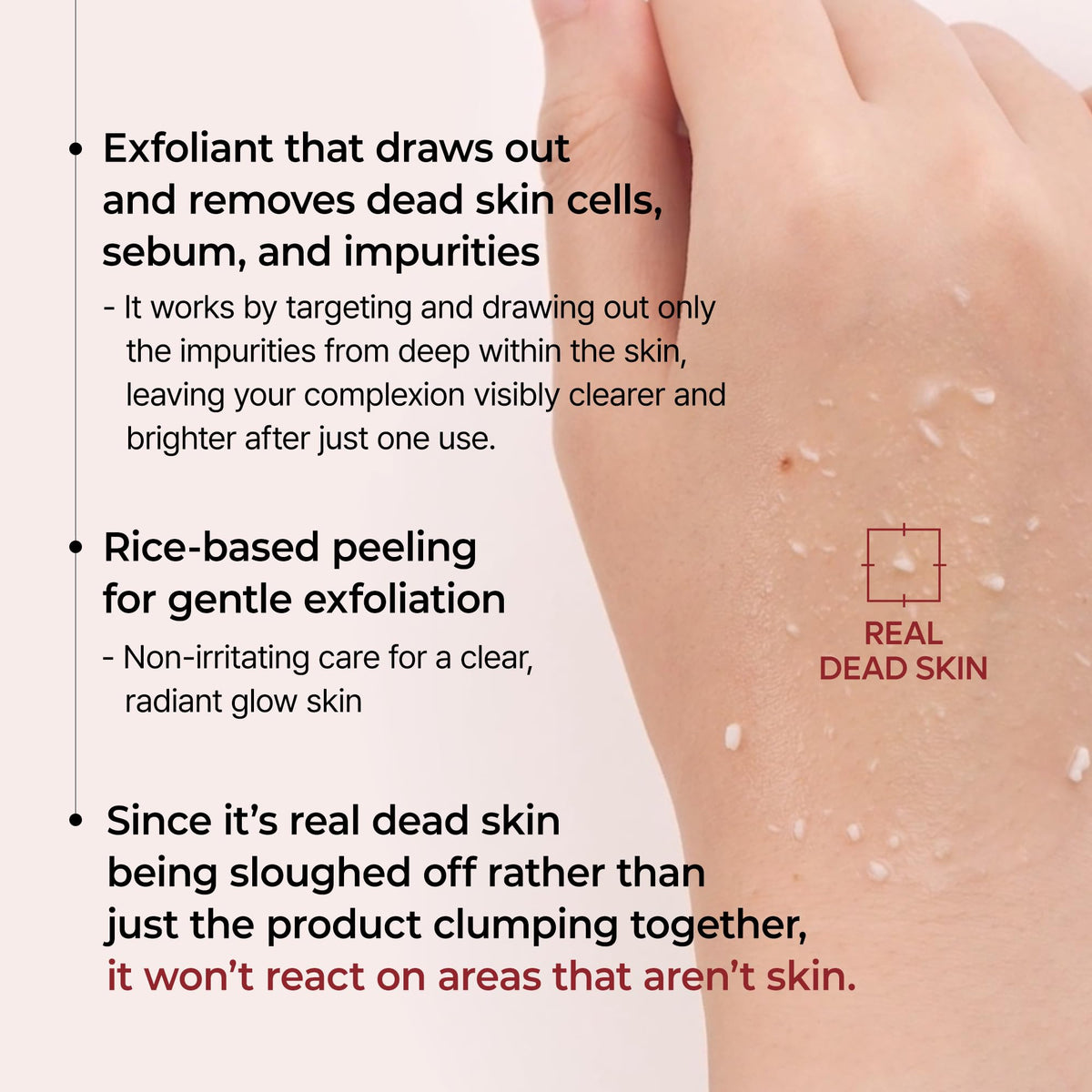 Close-up of Dr.Melaxin Black Rice Exfoliating Ampoule texture