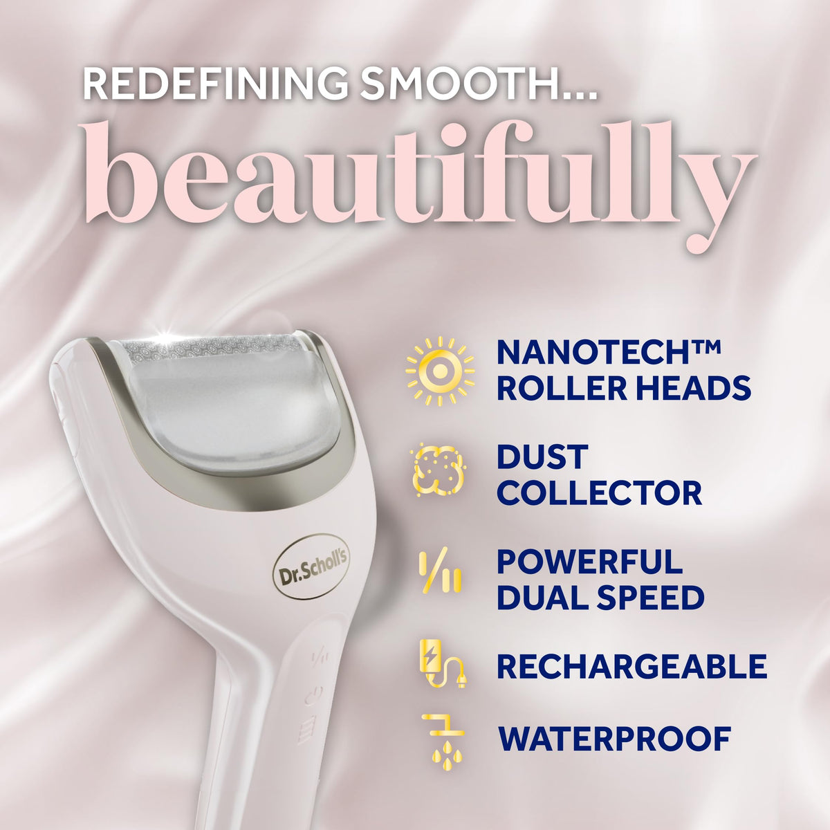 Close-up of Dr. Scholl's Pedi Perfect Electric Foot Callus Remover roller head