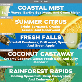 Close-up of Dr. Squatch Coconut Castaway bar soap
