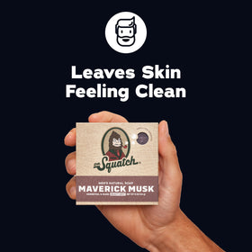 Close-up of Dr. Squatch Cool Fresh Aloe bar soap