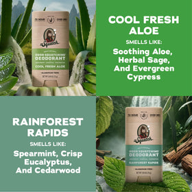 Close-up of Dr. Squatch deodorant ingredients