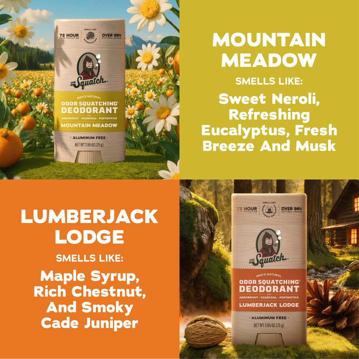 Close-up of Dr. Squatch deodorant ingredients