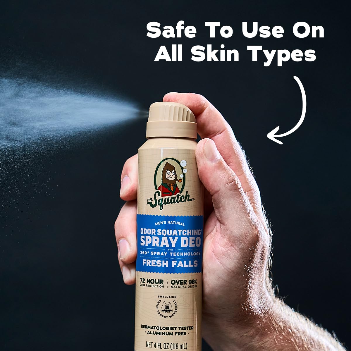 Close-up of Dr. Squatch deodorant nozzle