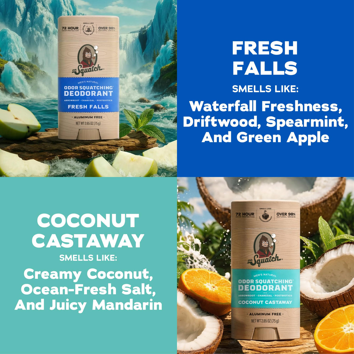 Close-up of Dr. Squatch deodorant texture