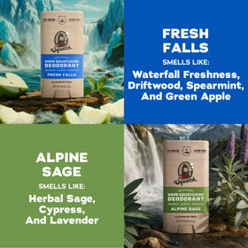 Close-up of Dr. Squatch Men's Deodorant ingredients list