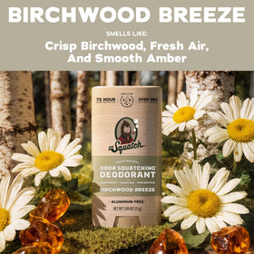 Close-up of Dr. Squatch Natural Men’s Deodorant Birchwood Breeze stick