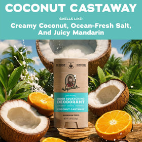 Close-up of Dr. Squatch Natural Men’s Deodorant Coconut Castaway stick