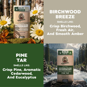 Close-up of Dr. Squatch Pine Tar scent deodorant stick
