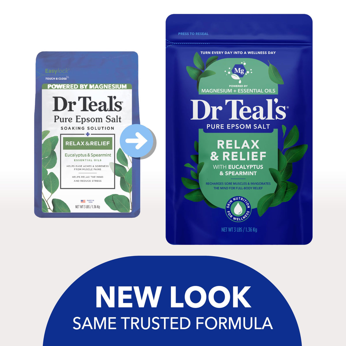 Close-up of Dr Teal's Epsom Salt texture