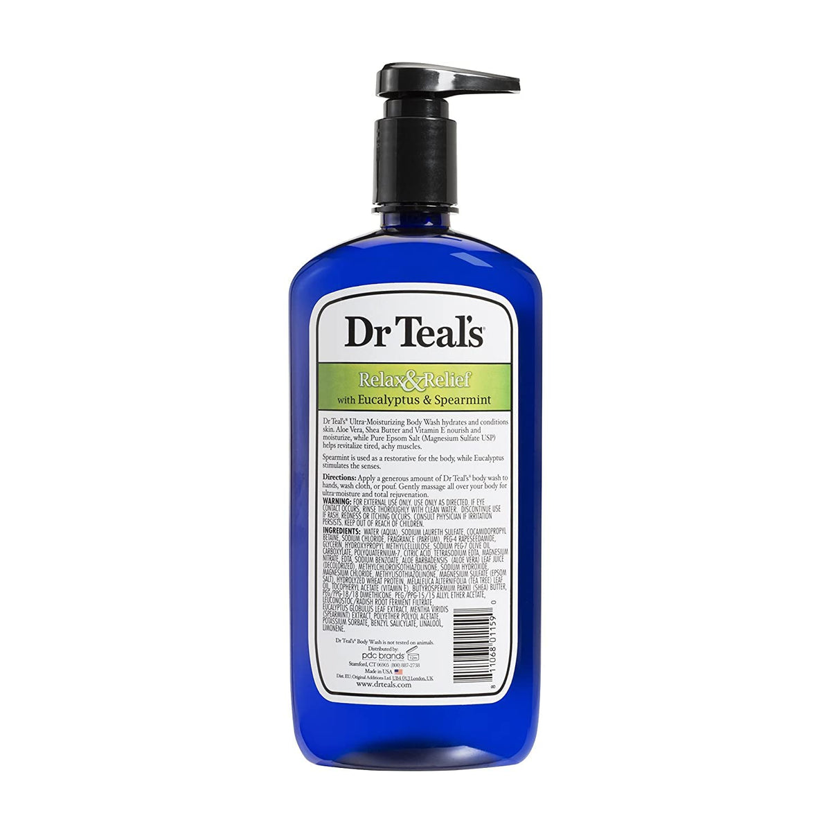 Close-up of Dr Teal's Eucalyptus & Spearmint Body Wash showing texture