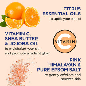 Close-up of Dr Teal's Pink Himalayan Salt Body Scrub texture