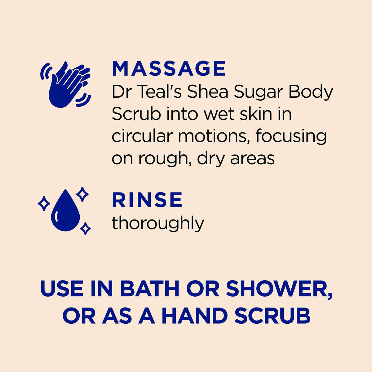 Close-up of Dr Teal's Shea Sugar Body Scrub texture