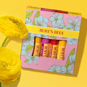 Close-up of Dragonfruit Lemon flavour lip balm tube from Burt's Bees