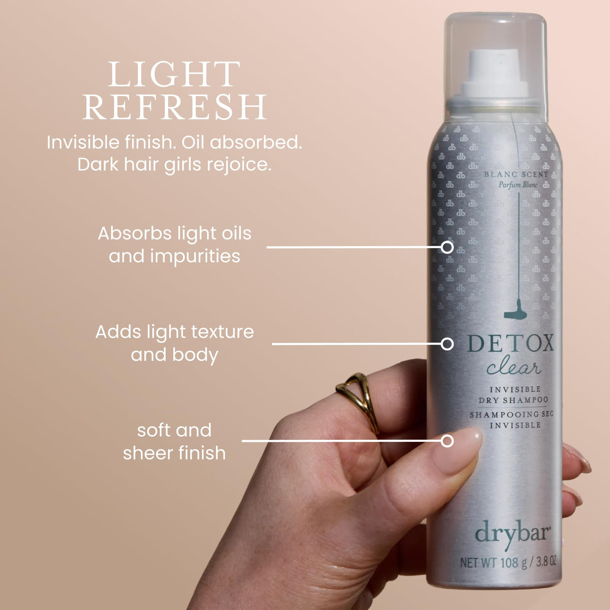 Close-up of Drybar Detox Clear Invisible Dry Shampoo nozzle