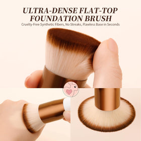 Close-up of DUcare Kabuki brush head showing flat surface