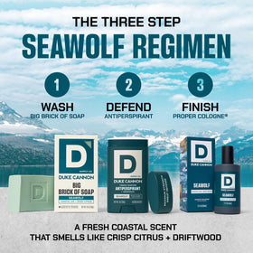 Close-up of Duke Cannon Seawolf Deodorant smooth glide application