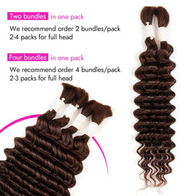 Close-up of DUZIKAI deep wave braiding hair texture