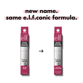 Close-up of e.l.f. Glow Reviver Lip Oil Stick showing texture