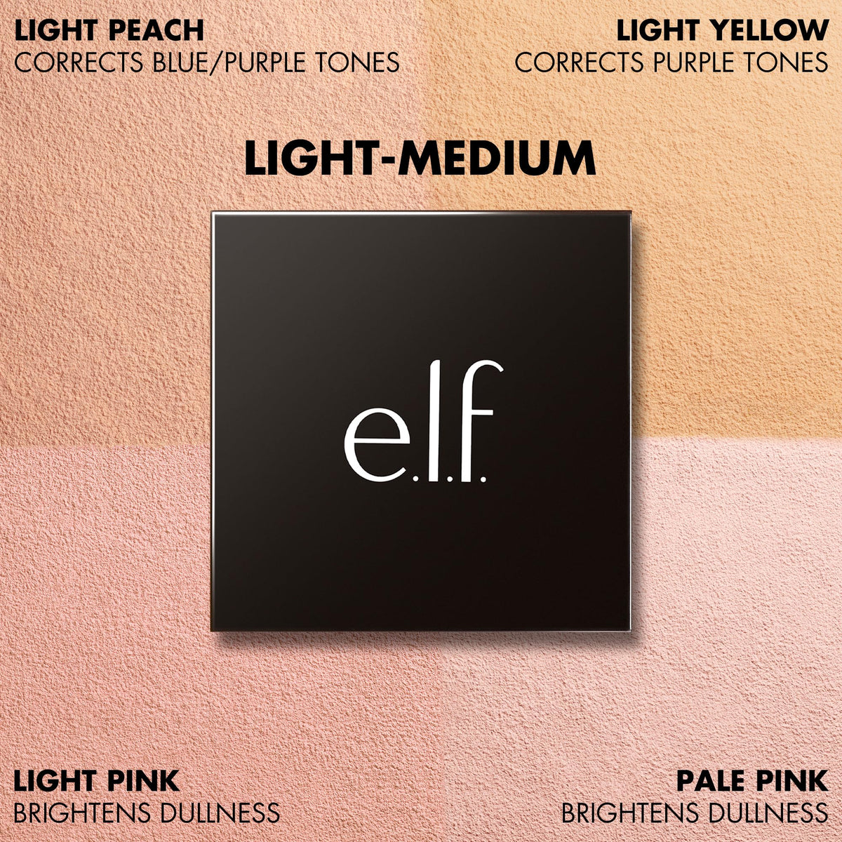 Close-up of e.l.f. Set it Bright Powder Quad velvet puff